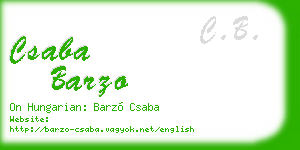 csaba barzo business card